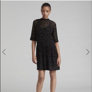 Rag and bone velvet leopard dres